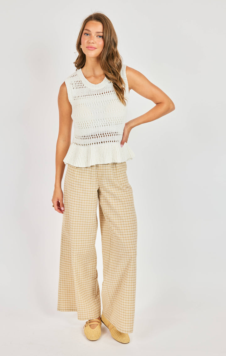 LUCINDA PEPLUM SWEATER TANK