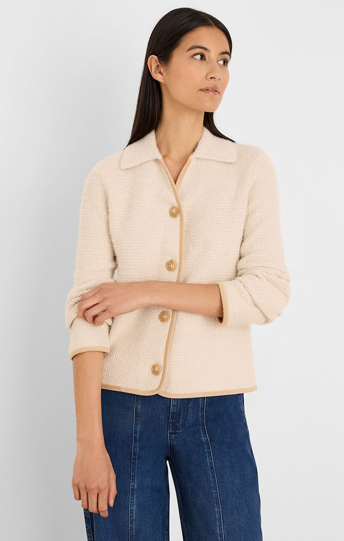 VELVET CORD KNIT JACKET