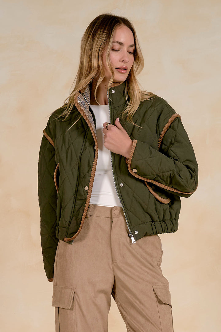 CURDOROY TRIM JACKET
