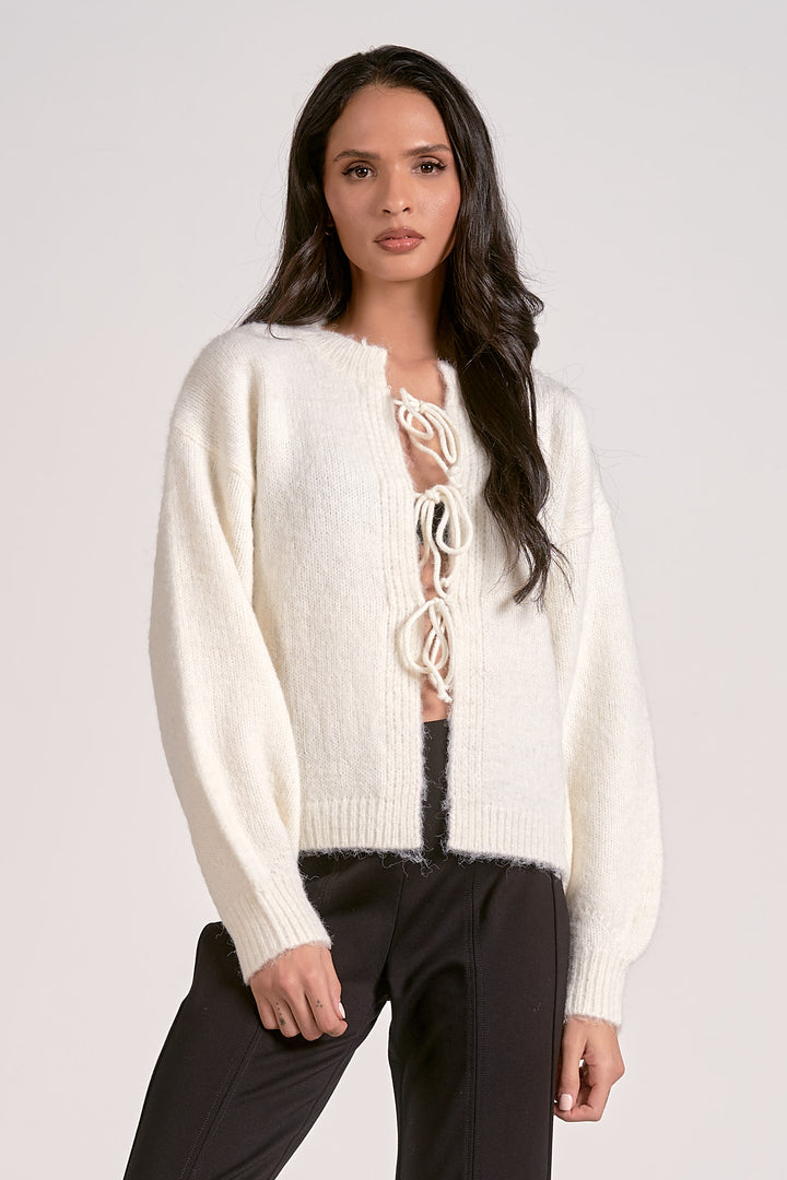 CARDIGAN FRONT SWEATER