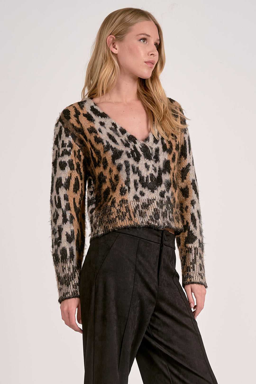 CHEETAH KNIT CARDIGAN