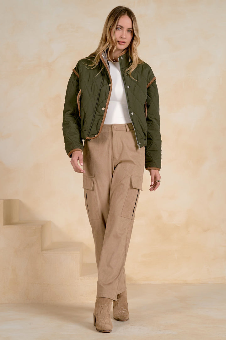 CURDOROY TRIM JACKET