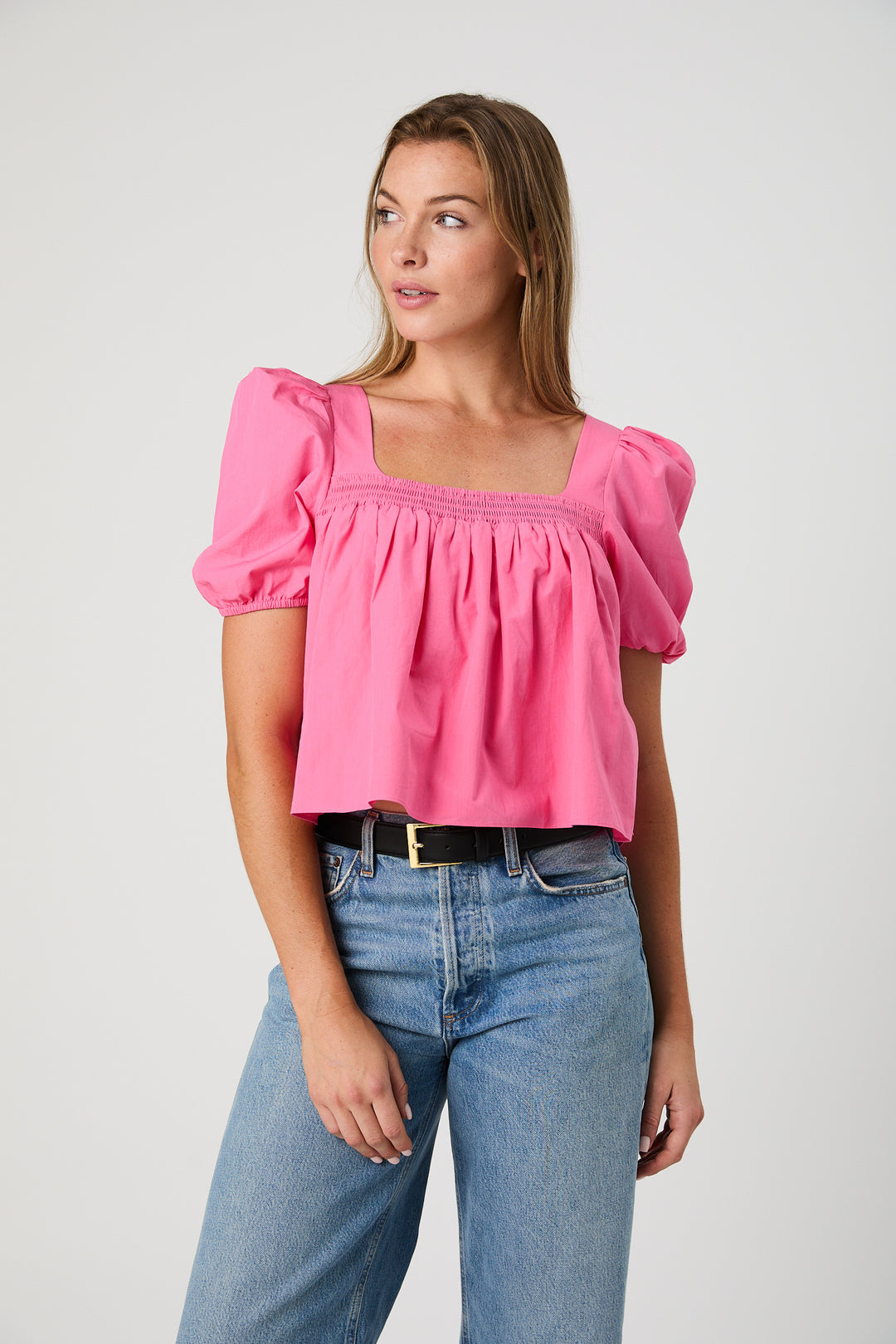 CAMBRIA COTTON PUFF SLEEVE TOP