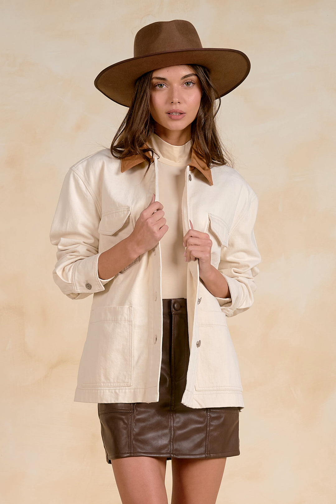 COLLAR FRONT JACKET