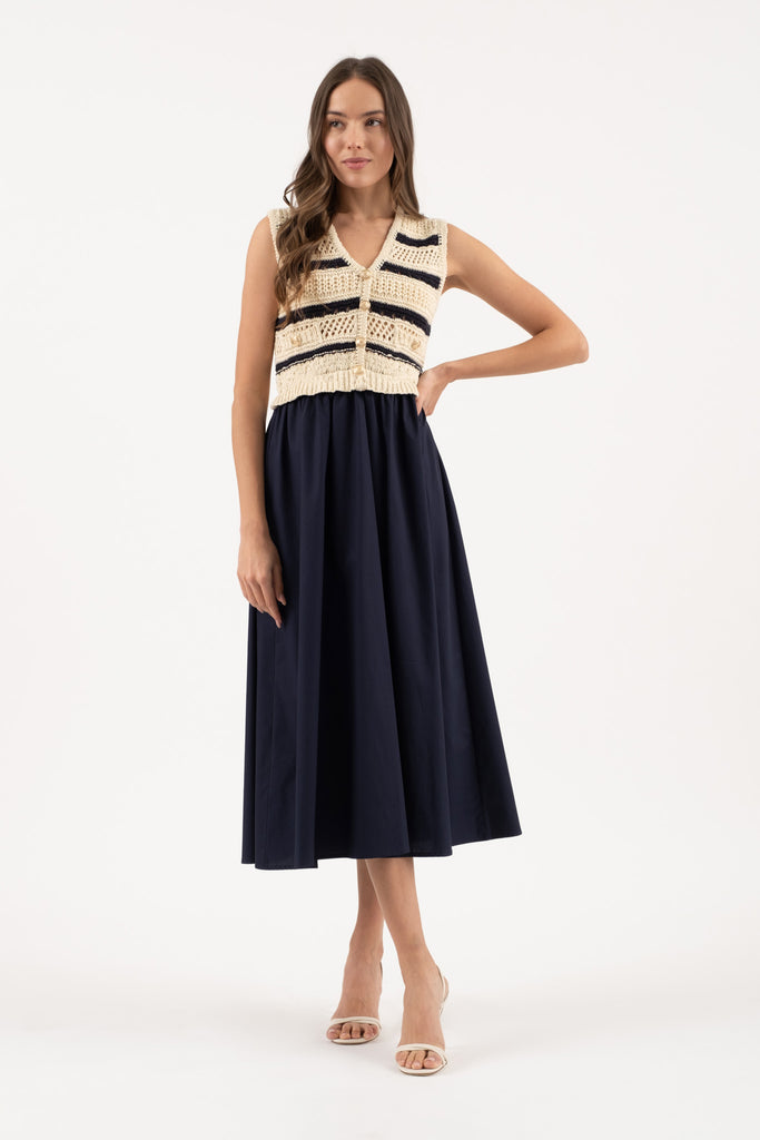 zoe and claire midi dress CROCHET TWOFER MIDI DRESS – Copper Penny