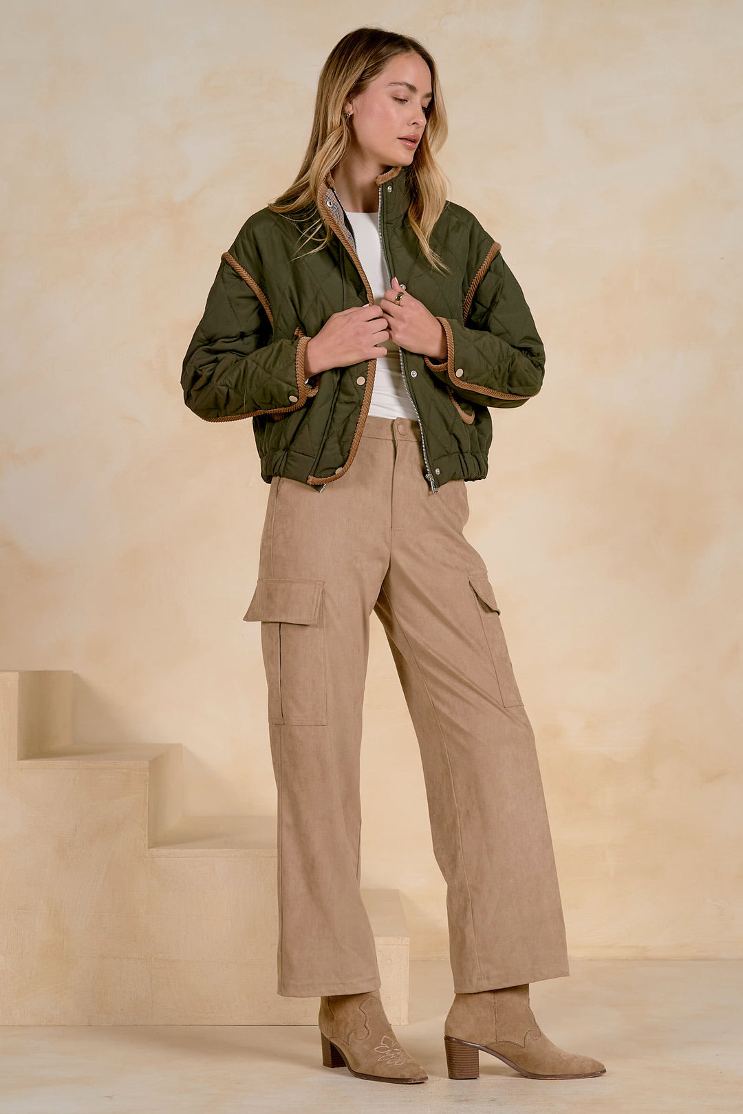 CURDOROY TRIM JACKET
