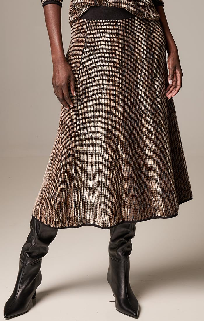 OMBRE PIXEL KNIT SKIRT