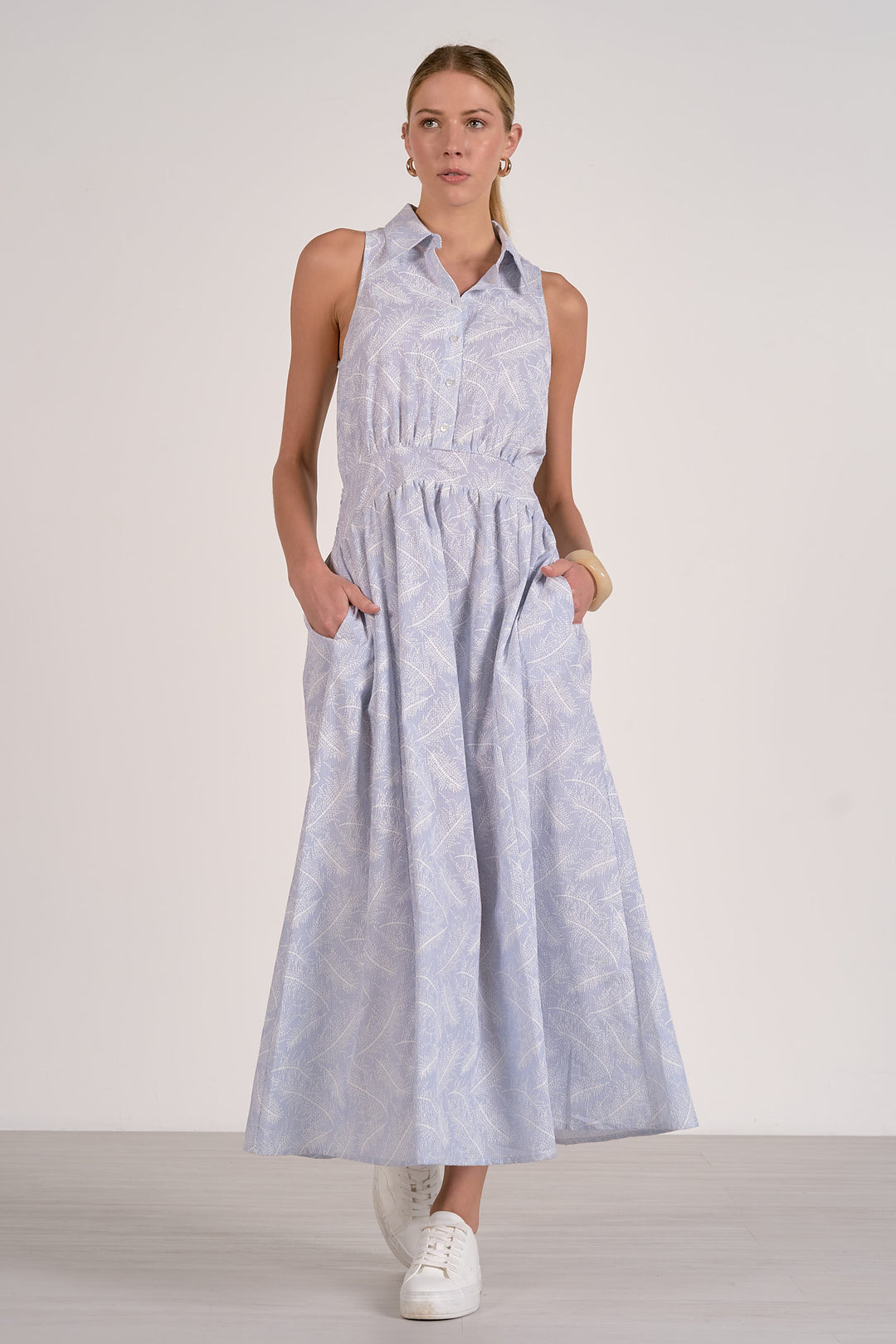collared maxi dress COLLARED MAXI DRESS