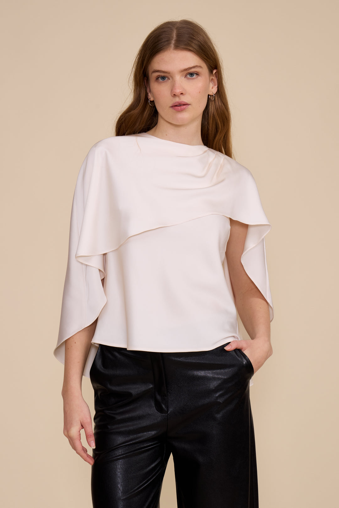 FIONA CAPE SATIN TOP