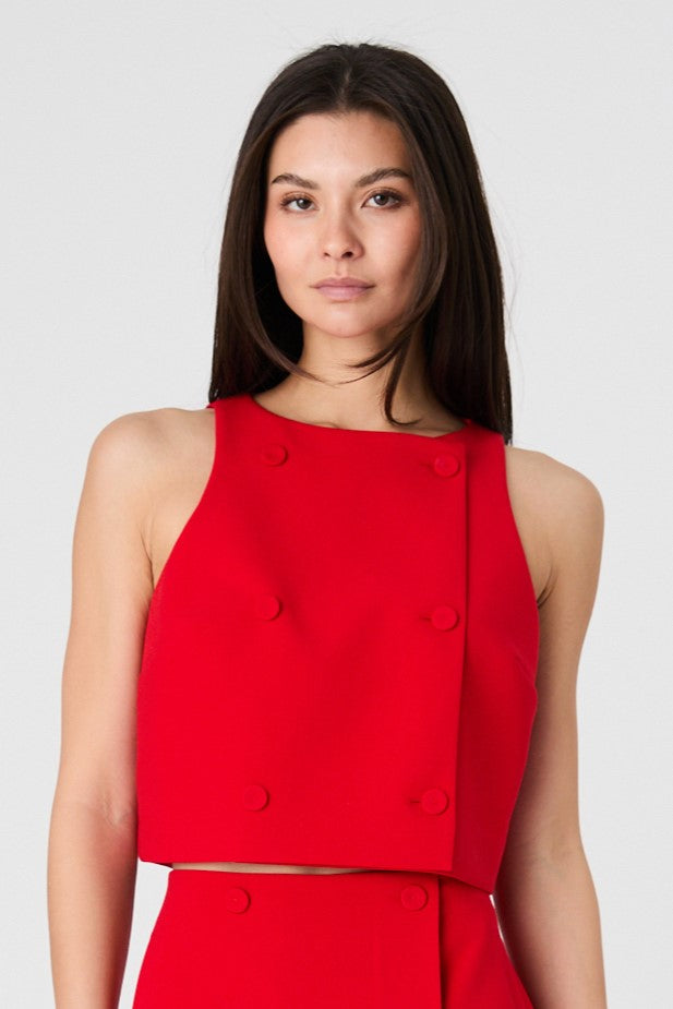 Icon Azra AZRA TWILL DOUBLE BREASTED TOP – Copper Penny