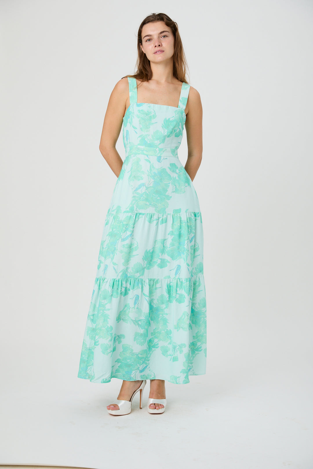 COOPER LINEN SOPHIE FLEUR MAXI DRESS