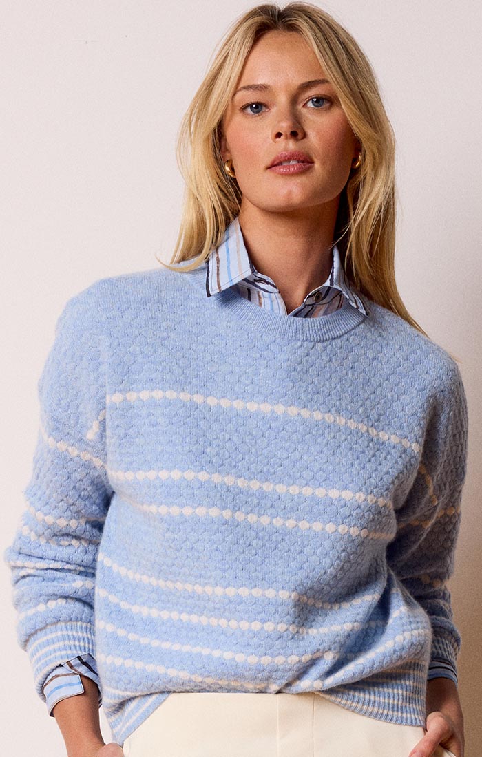 CIRCLE AROUND COTTON CASHMERE SWEATER