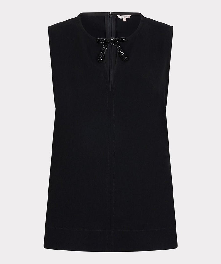 SLEEVELESS BOW BLOUSE