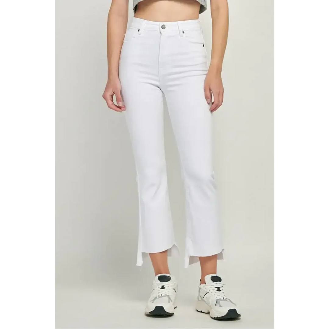 INSEAM HAPPI HIGH RISE CROP FLARE WITH STEP HEM