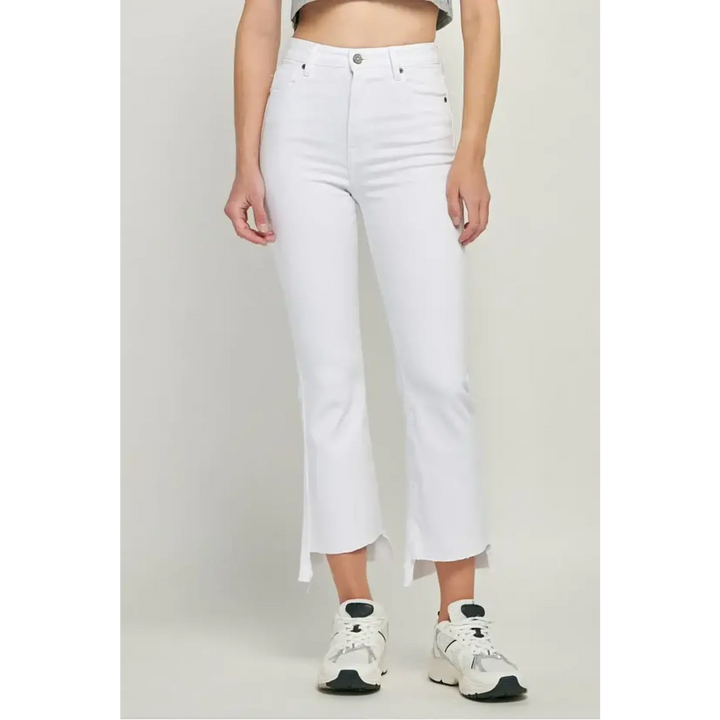 INSEAM HAPPI HIGH RISE CROP FLARE WITH STEP HEM