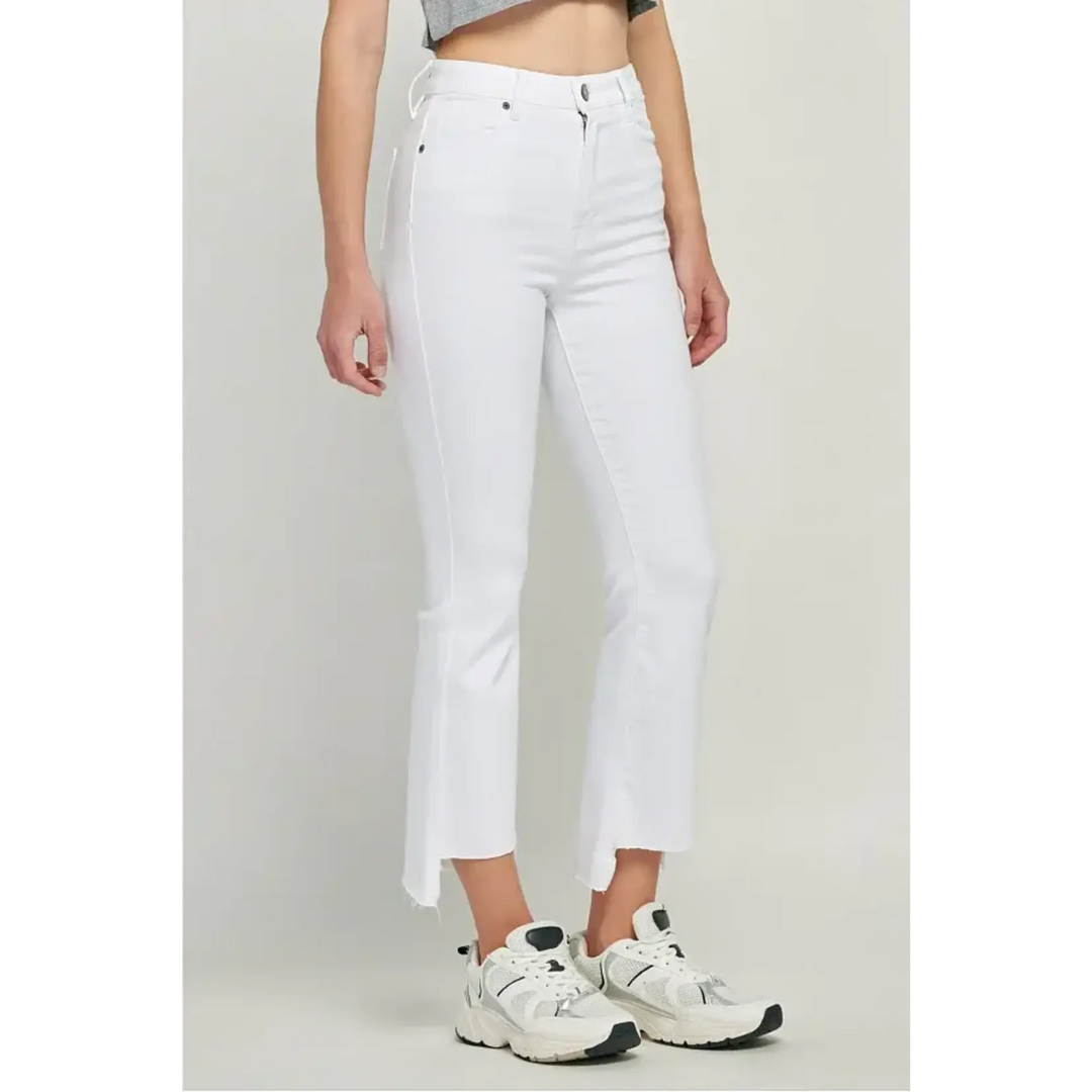 INSEAM HAPPI HIGH RISE CROP FLARE WITH STEP HEM