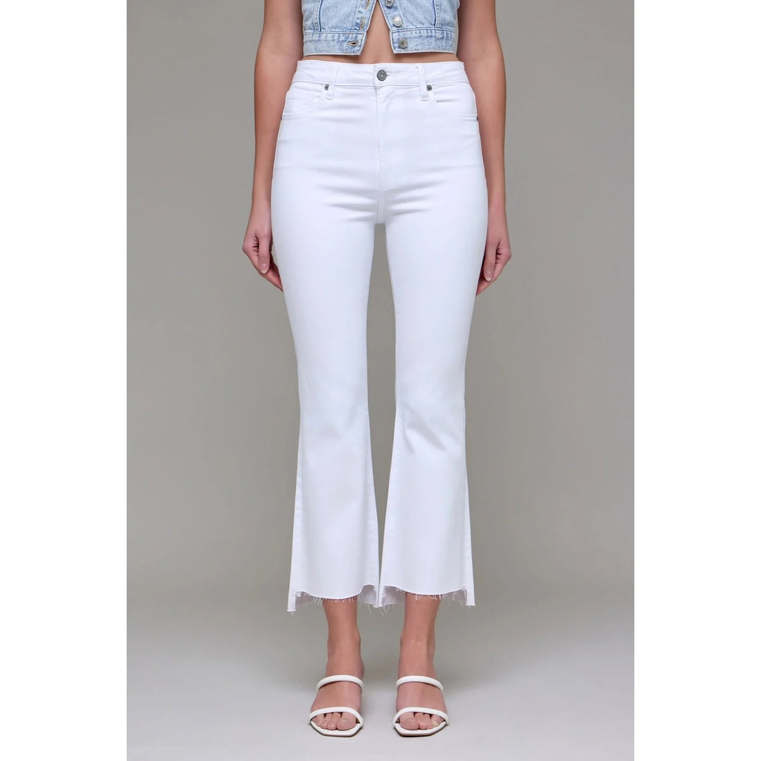 INSEAM HAPPI HIGH RISE CROP FLARE WITH STEP HEM
