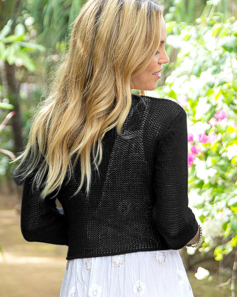 3/4 TIE FRONT SWEATER