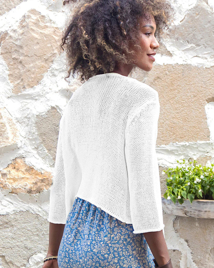 3/4 TIE FRONT SWEATER