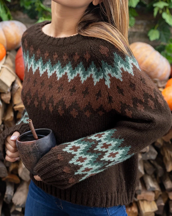 JAXON FAIR ISLE ZIP VEST CHUNKY