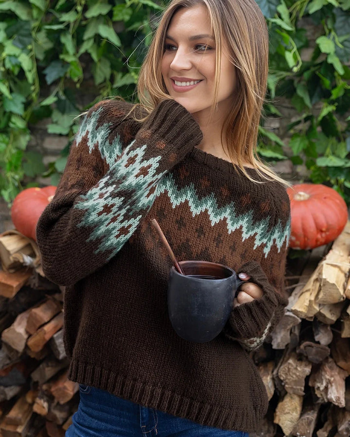 JAXON FAIR ISLE ZIP VEST CHUNKY