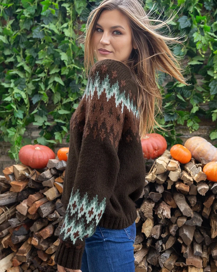 JAXON FAIR ISLE ZIP VEST CHUNKY
