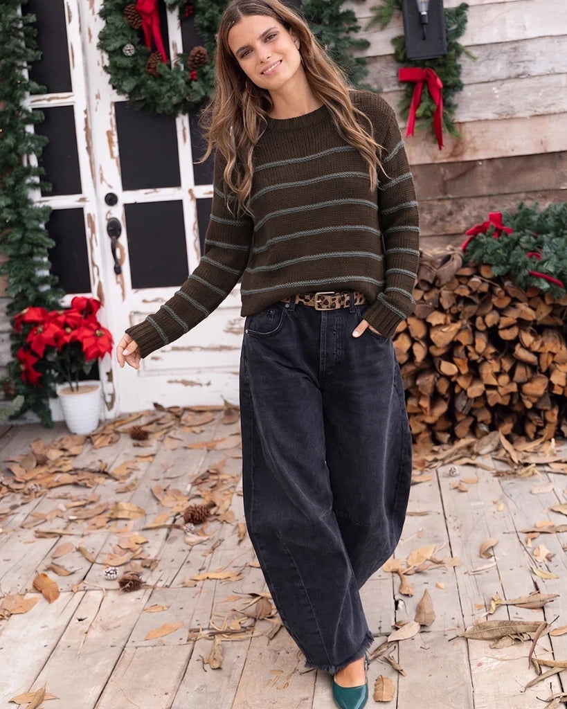 LINEA STRIPED CREW CHUNKY