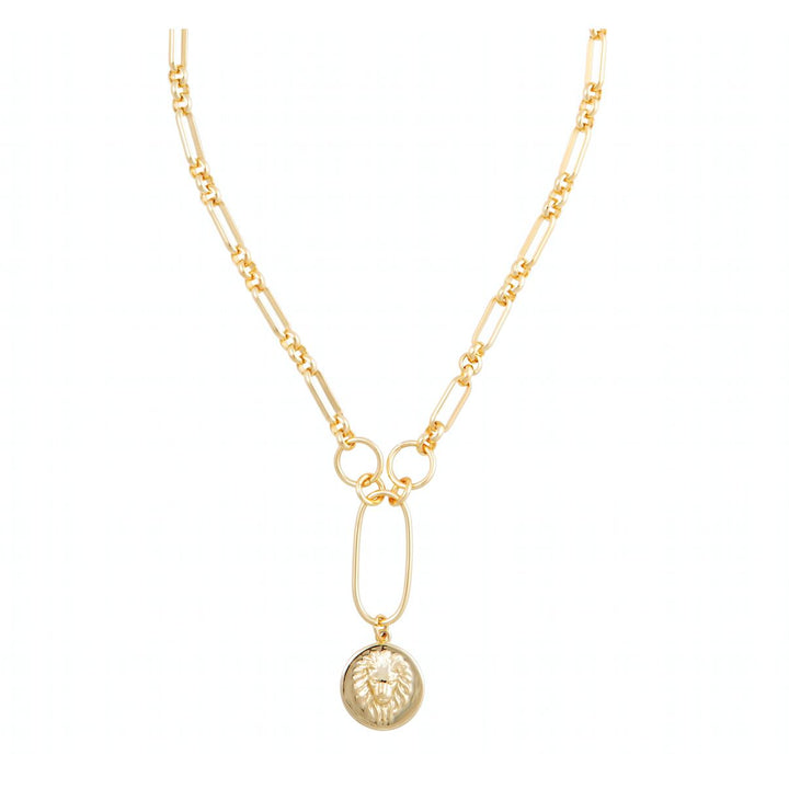 Zoe Lion Medallion Lariat