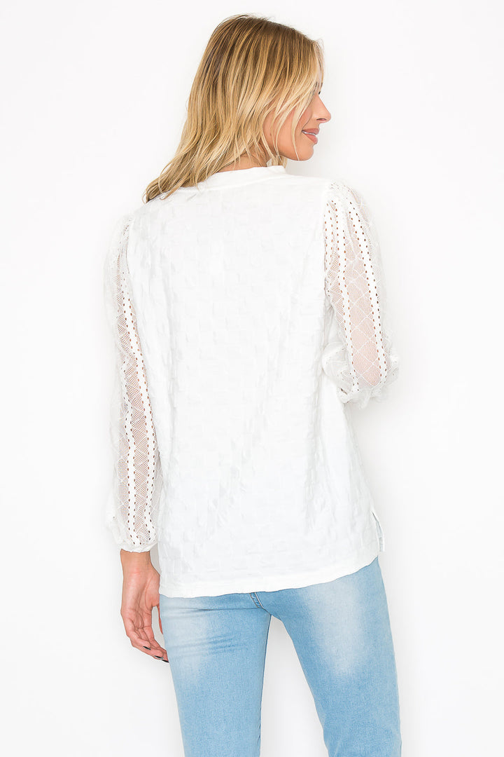 Connie Textured Lace Top