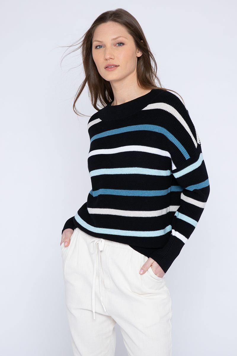 Rib Stripe Pullover